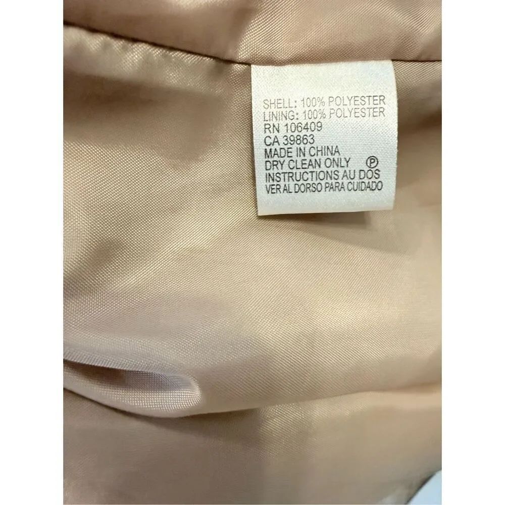 TAHARI Brown Tan Wool Belt Detail 2-Button Blazer Sz. 12 Career Professional - Picture 14 of 16